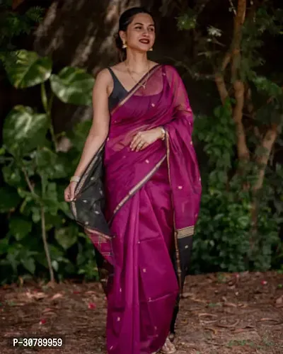 Stylish Purple Art Silk Saree with Blouse piece-thumb0