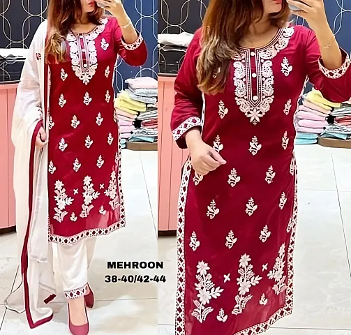 Rayon Kurta Pant Dupatta