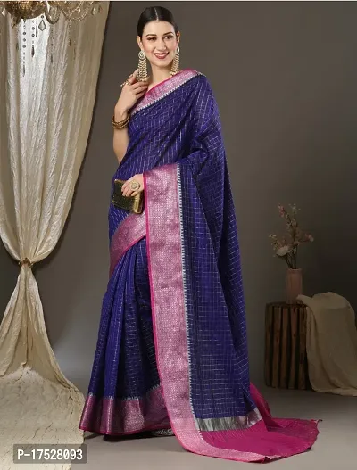 Grey Hand Spun Cotton Silk Saree | Blue silk saree, Silk sarees, Art silk  sarees