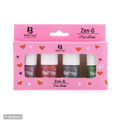 Banetion Non UV Gel Finish Nail Polish 9ml Pack of 4