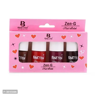 Banetion Non UV Gel Finish Nail Polish 9ml Pack of 4