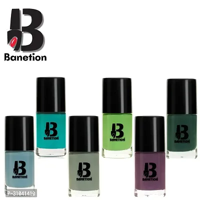 BANETION New generation Makeup - Mini Nail Kit - Bestie - 36 ml (Set of 6) | Glossy Nail Polish Set | Long Lasting  High Gloss Effect | Chip Resistant Nail Paints | Cruelty-free  Vegan