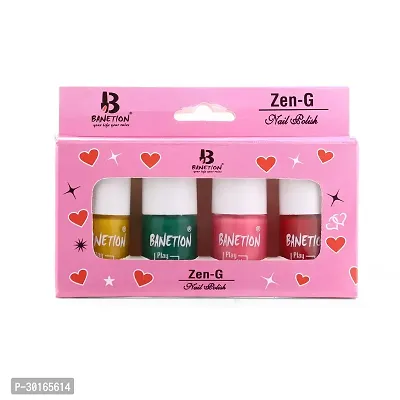 Banetion Non UV Gel Finish Nail Polish 9ml Pack of 4