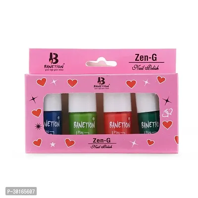 Banetion Non UV Gel Finish Nail Polish 9ml Pack of 4