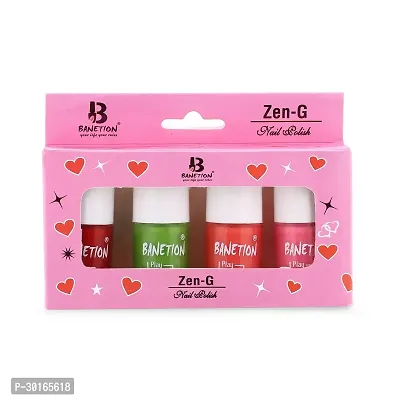 Banetion Non UV Gel Finish Nail Polish 9ml Pack of 4-thumb0