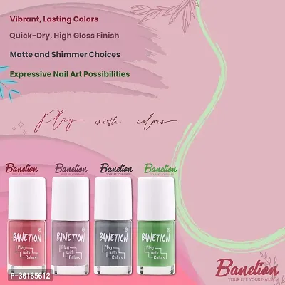 Banetion Non UV Gel Finish Nail Polish 9ml Pack of 4-thumb4