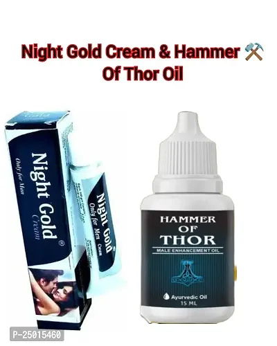 Night Gold Cream   Hammer Of Thor Oil ( Pack Of 2 )