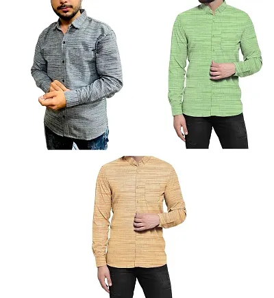 Comfortable Cotton Long Sleeves Casual Shirt 