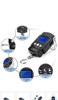 Trendy Styler Electronic Portable Digital Hanging Scale with 2-AAA Battery, Fishing Hook LCD Display Manual Weight Machine-thumb2