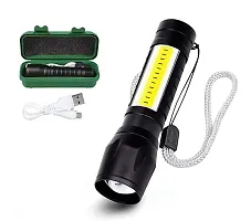 Trendy Styler Emergency Lights Rechargeable Led Light Magnetic Flashlights Small Water-Resistant Light with 3 Modes Portable Flashlight with Folding Bracket for Walking  Camping (Mini Torch)-thumb2