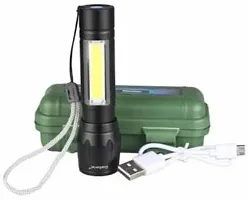 Trendy Styler Emergency Lights Rechargeable Led Light Magnetic Flashlights Small Water-Resistant Light with 3 Modes Portable Flashlight with Folding Bracket for Walking  Camping (Mini Torch)-thumb1