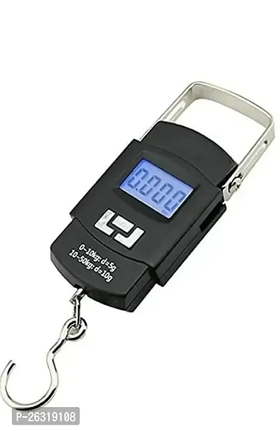 Trendy Styler Electronic Portable Digital Hanging Scale with 2-AAA Battery, Fishing Hook LCD Display Manual Weight Machine-thumb0