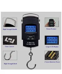 Trendy Styler Portable Weighing Electronic Scale (Up to 50 kg) Fishing Hook Type Digital LCD Screen Luggage Weighing Scale-thumb1