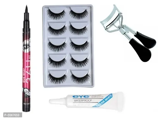 Trendy New False Eyelashes, Curler, Eyelashes glue, Or 36 h liner-thumb0