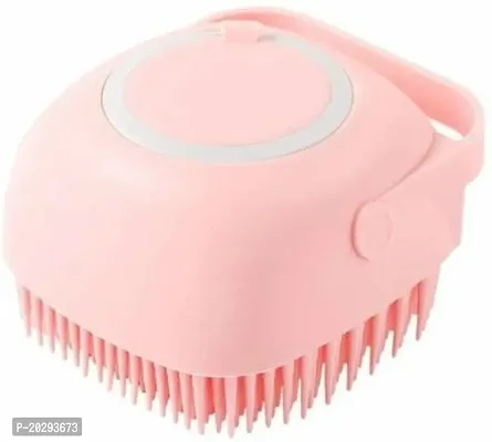 Bath Brush Scruber silicone pink color brush-thumb0