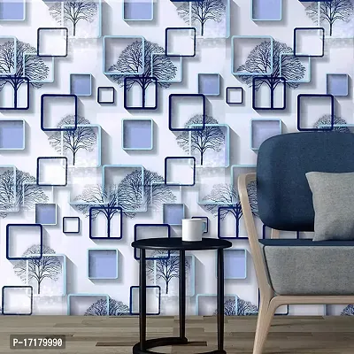WALLVEAR Blue wallpaper self adhesive sticker for home decoration(300 x 45 cm) Model-36-thumb5