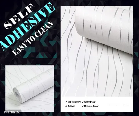 Self Adhesive white wallpaper sticker easy to use for home decoration(500 x 45 cm)