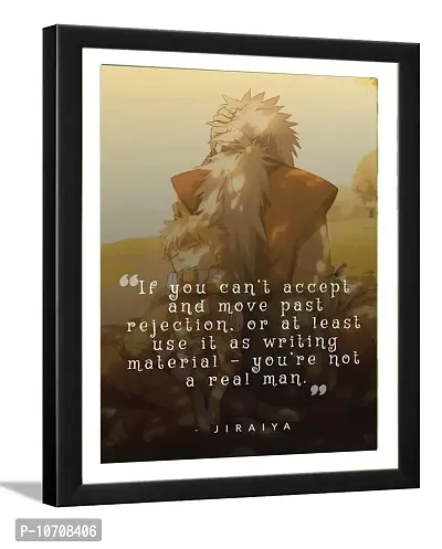 zig zag Naruto manga and anime series Quotes Poster Photo Frame For Room , Wall , Home D?cor Size Medium (13.5x9.5, Jiraiya)