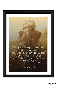 zig zag Naruto manga and anime series Quotes Poster Photo Frame For Room , Wall , Home D?cor Size Medium (8x10, Jiraiya)-thumb1