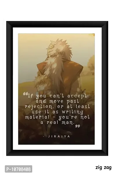 zig zag Naruto manga and anime series Quotes Poster Photo Frame For Room , Wall , Home D?cor Size Medium (8x10, Jiraiya)-thumb2