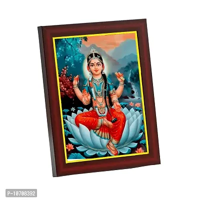 zig zag Goddess Bala Tripura Sundari Small Photo Frame For Wall Table Size Small Pooja Room ( 6x8 inches, Acrylic Glass), Brown-thumb0
