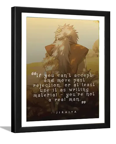 zig zag Naruto manga and anime series Quotes Poster Photo Frame For Room , Wall , Home D?cor