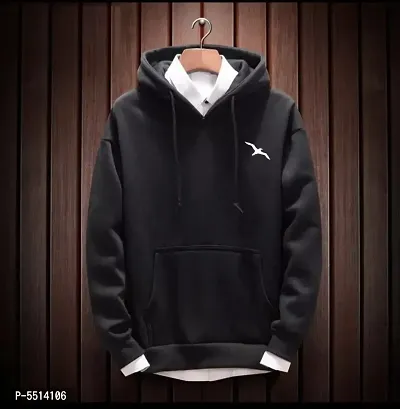 STYLOGUE  SOLID HOODIES FOR MEN-thumb0