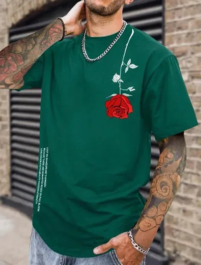 High Quality Round-Neck Half Sleeve Loose Fit T-Shirt For Men