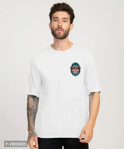 Men Graphic Print Round Neck Cotton Blend  T-Shirt
