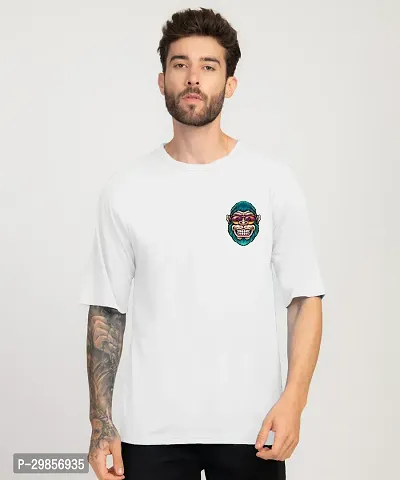 Men Graphic Print Round Neck Cotton Blend  T-Shirt-thumb0