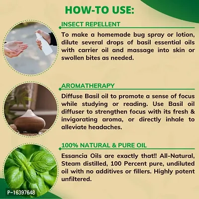 Buy Basil Essential Oil For Hair Care Skin Care Face Mosquito