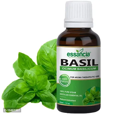 Basil Essential Oil For Hair Care, Skin Care, Face, Mosquito Bites, Body Massage, Insect-Repellent, Diffuser  Aromatherapy. 100% Natural, Undiluted, Pure  Therapeutic Grade Essential Oil.