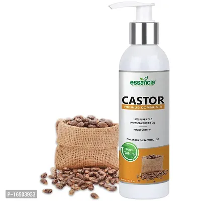 Castor Carrier Oil For Hair Growth, Skin Care, Beard Growth, Dark Circles, Eyelashes  Eyebrows. 100% Natural, Organic,  Pure Cold Pressed Carrier Oils.