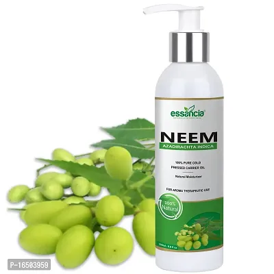 Neem Carrier Oil For Plants, Insects, Skin, Hair Growth, Acne Removal, Dandruff,  Mosquito Control. 100% Natural, Organic,  Pure Cold Pressed Carrier Oils.