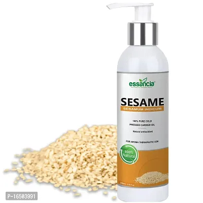Sesame Carrier Oil For Moisturizing, Pooja, Massage, Dry Skin, Nail  Hair Growth. (Til Ka Tel/Til Oil/Gingelly) 100% Natural, Organic,  Pure Cold Pressed Carrier Oils.-thumb0