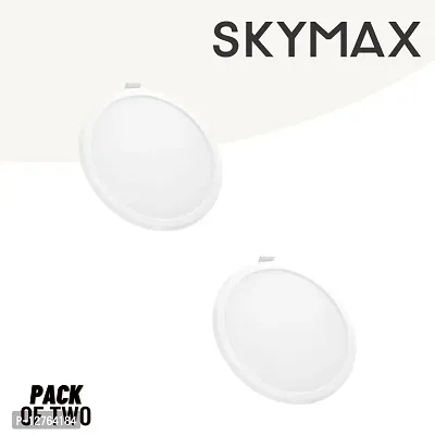 Skymax Standard Round Ceiling Conceal Slim Recessed Panel LED Light 9 Watts Combo, Pack Of 2