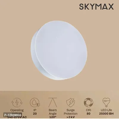 Standard Round Surface Ceiling Panel Led Light Cool Day White 3 Watts Combo,Pack of 2-thumb2