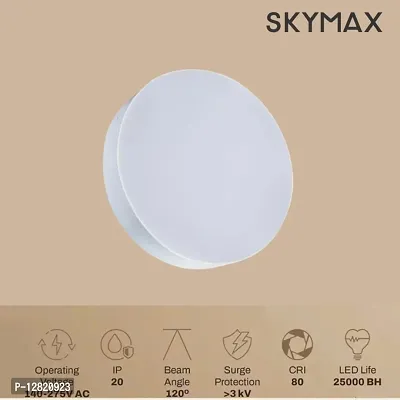 Standard Round Surface Ceiling Panel Led Light Cool Day White 6 Watts Combo,Pack of 2-thumb2