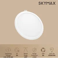 Standard Round Ceiling Conceal slim recessed panel Led Light Warm White 3 Watts Combo,Pack of 2-thumb3