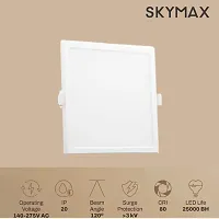 Standard Square Ceiling Conceal slim recessed panel Led Light Natural White 3 Watts Combo,Pack of 2-thumb1