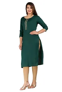 FREZZL Women's Border Work Straight Kurti-thumb3