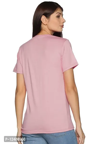 FREZZL Women's Regular T-Shirt (Medium, Pink)-thumb2