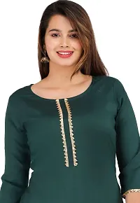 FREZZL Women's Border Work Straight Kurti-thumb2