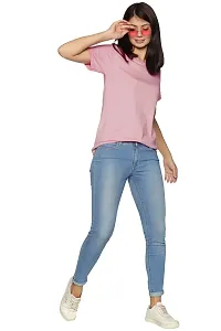 FREZZL Women's Regular T-Shirt (Medium, Pink)-thumb4