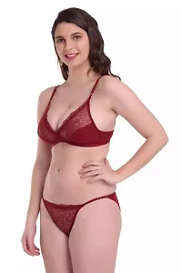 FREZZL Women's Cotton Hosiery Non Wired Bra and Panty Set-thumb2