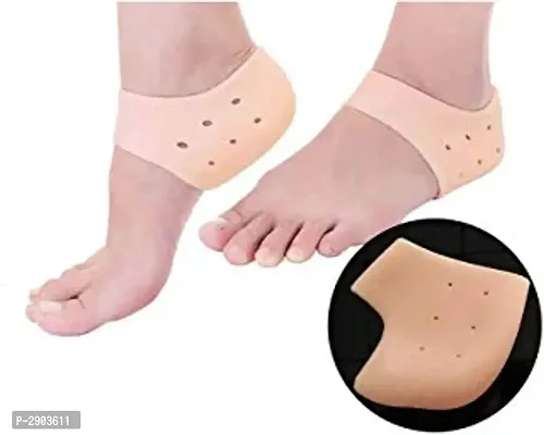 Silicone Gel Anti Heel Crack Pad Socks for Pain Relief for Men and Women-thumb1