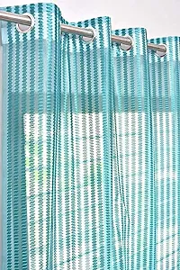 Vervique Polyester Beautiful Design Sheer Tissue Net Curtains 7 Feet Long Set of 2 | 4*7ft 122*213 cm | Parde for Living Room and Bedroom | Aqua Curtains |lightweight-thumb1