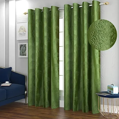 Buy Vervique Window Curtains 5 Feet Long | High Tenacity Yarn Polyester  Punch Curtains | Premium Screens For Home Office | Prada For Living Room  Bedroom | Dust Repellent (Green, 2Pc) - Lowest price in India| GlowRoad