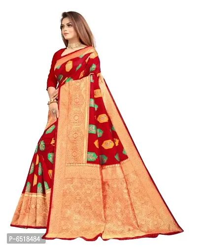 banarasi jacquard saree with blouse piece-thumb2