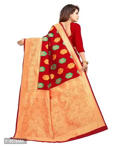 banarasi jacquard saree with blouse piece-thumb3